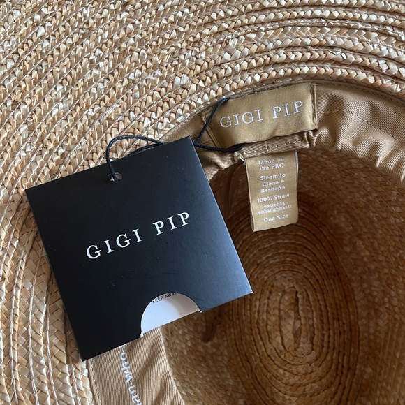 Gigi Pip Isla Straw hat with Suede Band New with Tags - Picture 3 of 4